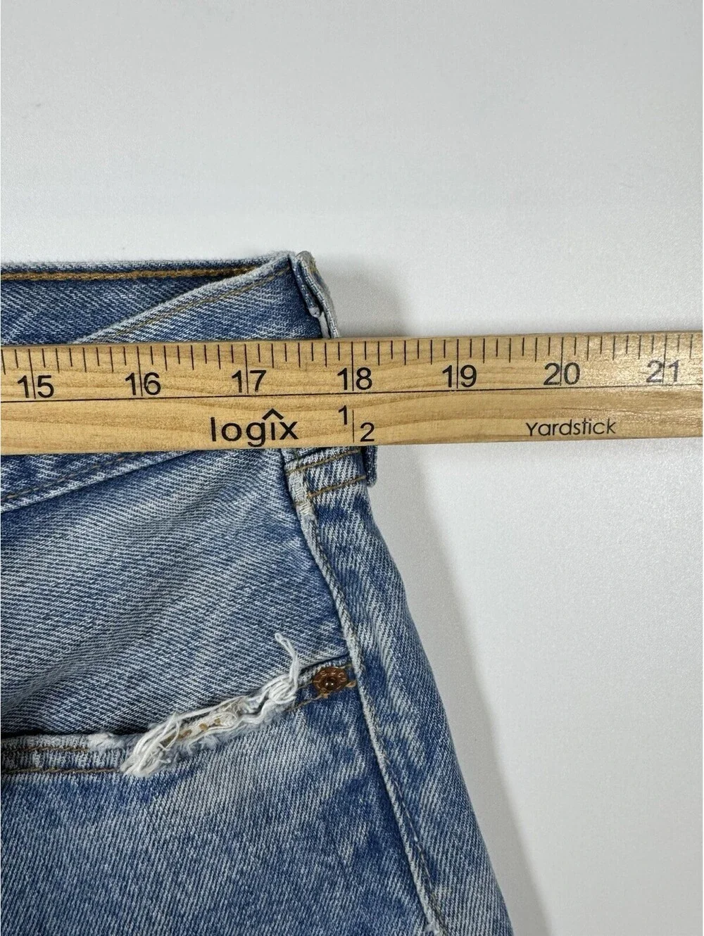 Vintage Levis 501XX Jeans Mens 38x34 (36x32) Blue Straight Button Fly Denim 90s